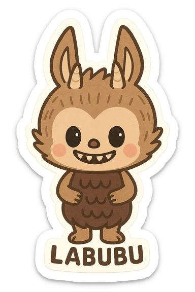 Labubu character sticker