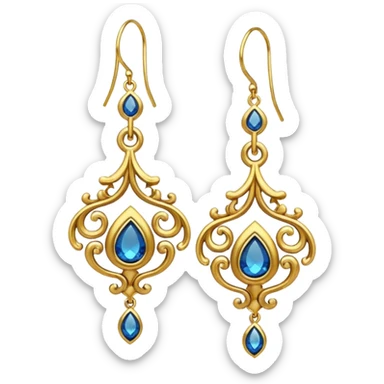 ornamental earrings sticker