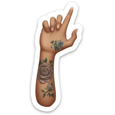 Feminine arm with tattoos sticker