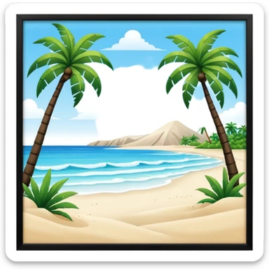 playa paisaje sticker