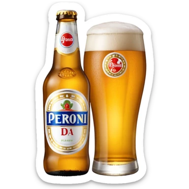 Birra Peroni piccola da 33 cl
 sticker