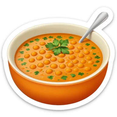 a bowl of spicy Indian lentil dal sticker