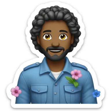 Ramo de flores azules  sticker