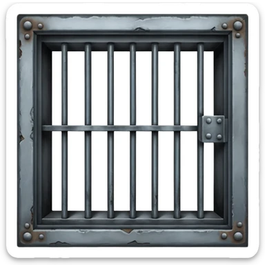 prison window with bars sticker