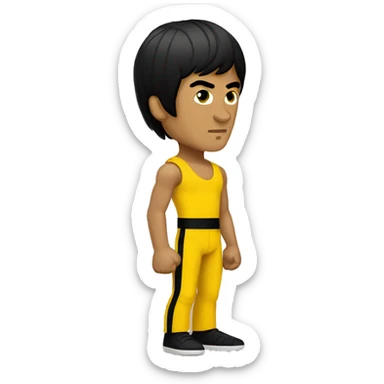bruce lee in yellow sticker