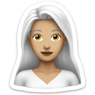 White lady super woman sticker