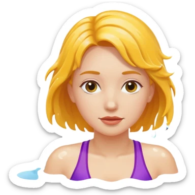 Swimming lady sticker