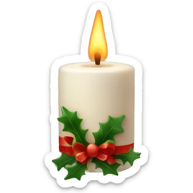 Christmas candle sticker