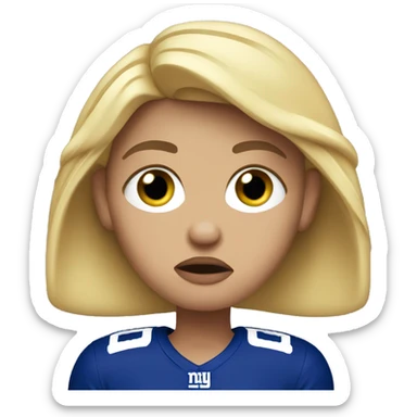 Crying Blonde NY Giants Fan sticker