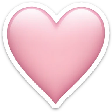 light pink heart sticker