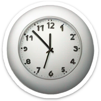 clock on the pillow sticker