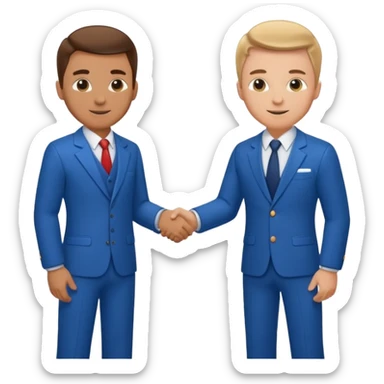 Mechanic and gentleman shaking hands sticker
