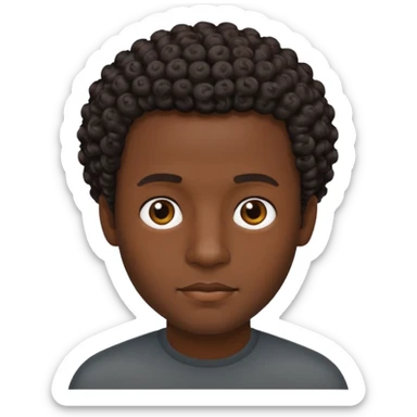 a black guy with shortscurls sticker