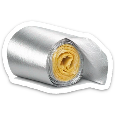 wrap completely covered with aluminum foil sticker