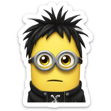emo minion sticker