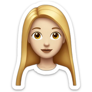 woman with long straight ruby hair and white skin and black shirt sticker