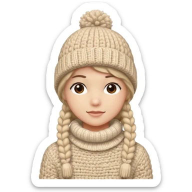 high school student wearing a crochetted winter hat. the hat should be an oatmeal color and texture. remove the pompom sticker