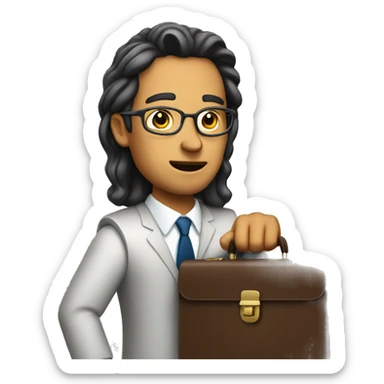 A lawyer with a briefcase  sticker