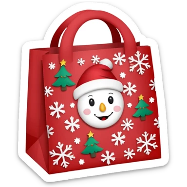 christmas lunch bag sticker