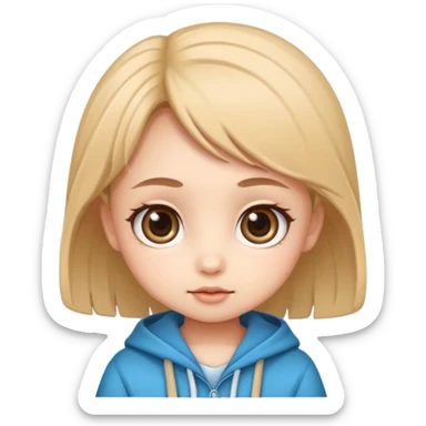 cute chibi cartoon, big eyes, soft shading, smooth gradients, clean outlines, high detail, sticker style sticker