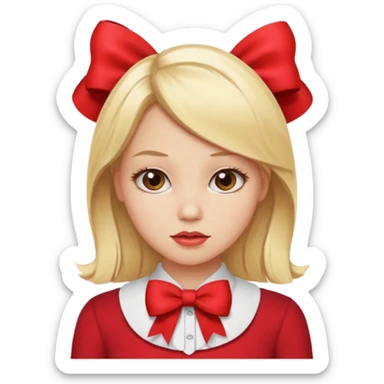 blond girl doing okay sassy sticker