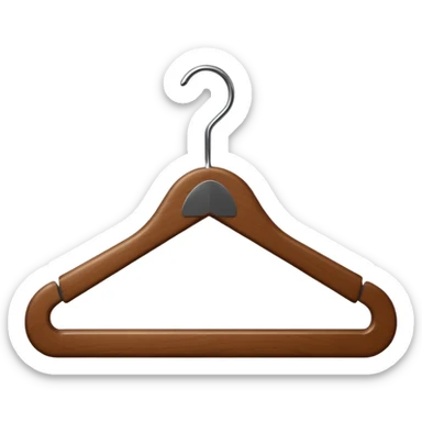Hanger emoji wooden and angle sticker