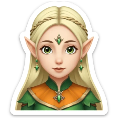 ESO female elf, lashes and earrings sticker