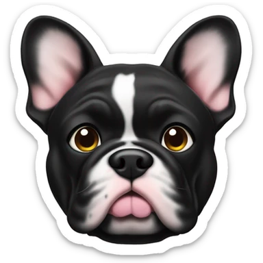 French bull dog black sticker