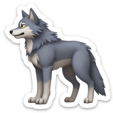 Fakemon-Wolf full body sticker
