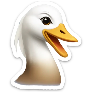 fuul face head of laughing goose sticker