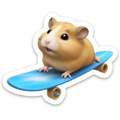 hamster surfing sticker