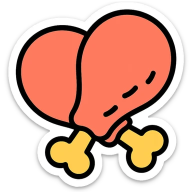 chicken thighs meat sticker