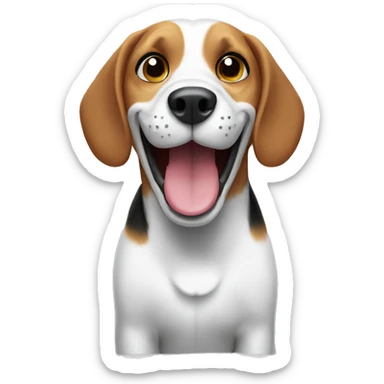 beagle looking excited sticker