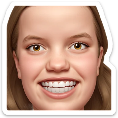 realistic portrait of a girl sticker