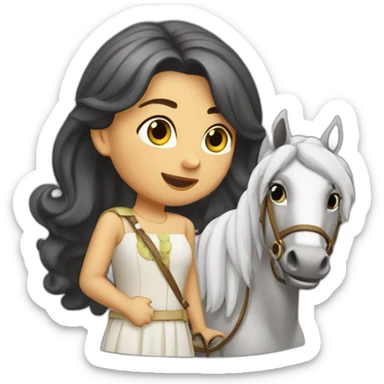 Isabel la Catolica montando caballo sticker