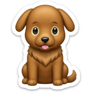 Um cachorro caramelo vestindo um terno sticker