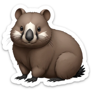 Wombat magpie sticker