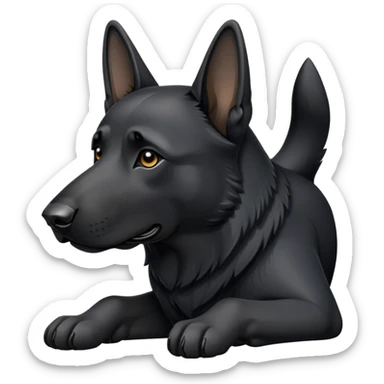 Black German shepherd sticker