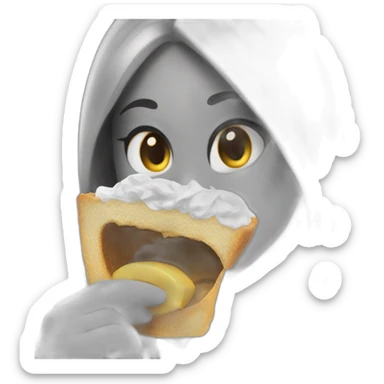 Bite noire avec des ailes sticker