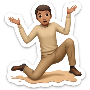 Falling on the floor but gender neutral sticker