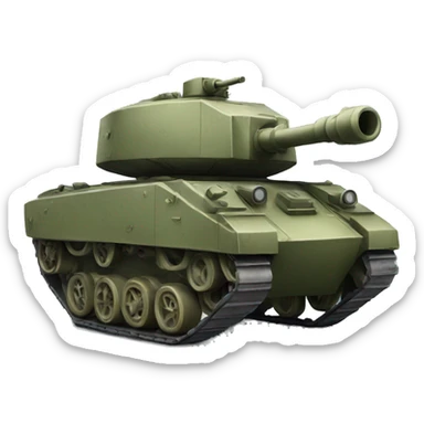 tank with car wheels sticker