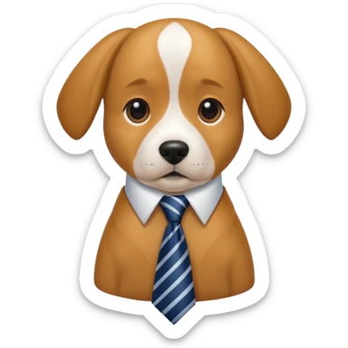 My dog whereing a tie sticker