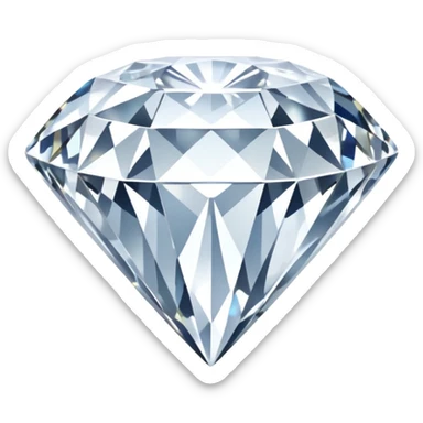 Color pure White diamond sticker
