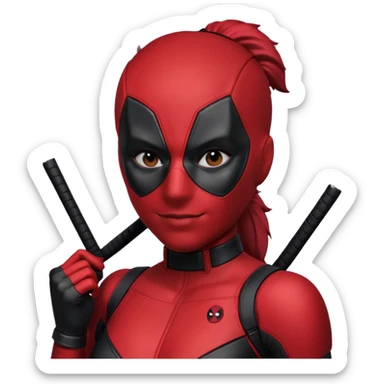 female deadpool from Deadpool & Wolverine movie sticker