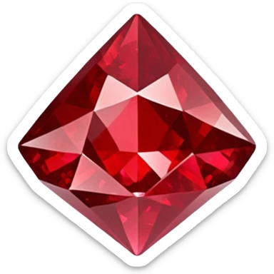 red glitter ruby sticker