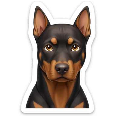 Dobermann uncropped sticker