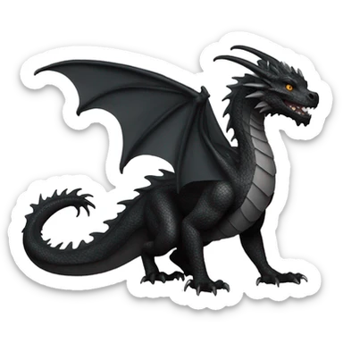Dragon black sticker