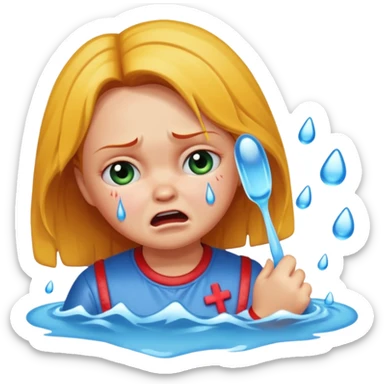 Girl name chucky crying and flooding the place sticker
