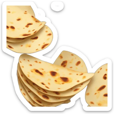 Small Stack of tortillas with some grill marks sticker