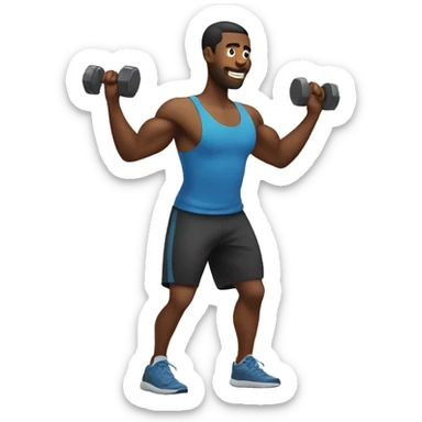 Guy doing workout  sticker